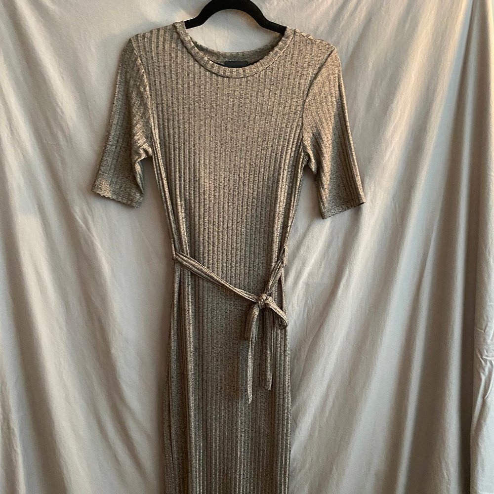 Lumiere Gold Bodycon Midi Dress